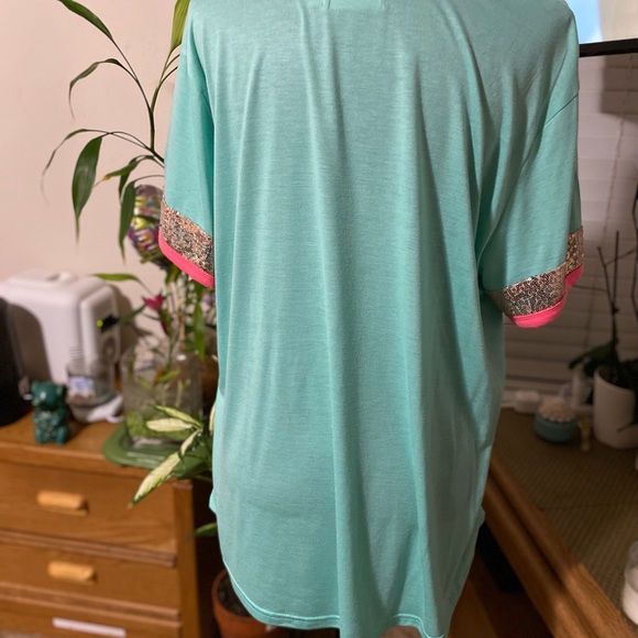 Sequins and Leopard print w/ Texas state design! NWOT - Picture 5 of 9